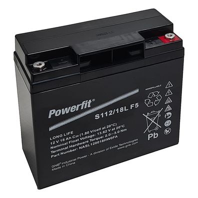 Exide Powerfit S112/18L F5 12V 18Ah M5-Innengewinde