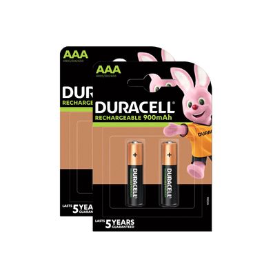 2x Duracell Akku Recharge Micro AAA HR03 NiMH 1.2V 900 mAh 2er Blister