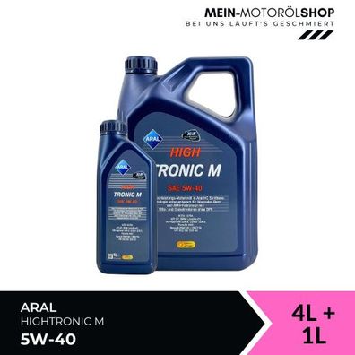 Aral HighTronic M 5W-40 4 + 1 Liter