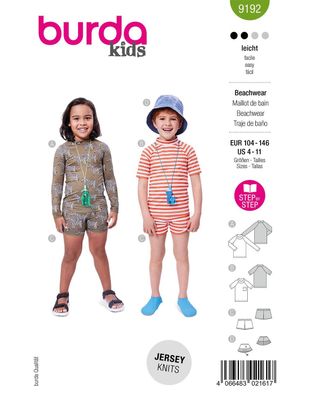 burda Schnittmuster Jungen Beachwear #9192 Gr. 104-146