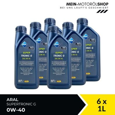 Aral SuperTronic G 0W-40 6x1 Liter