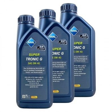 Aral SuperTronic G 0W-40 3x1 Liter