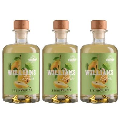 3x Williams Likör 0,5 Liter in der Apothekerflasche
