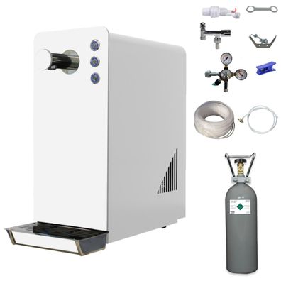 Tafelwasserzapfanlage Sprudelwassergerät BieTal® BT-15 Komplett SET weiss