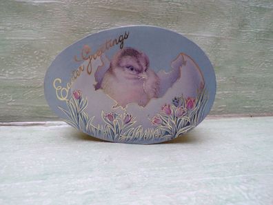Easter Greetings Kunststoff Ei Schmuckdose Geschenk Ostern Merrimack 1983