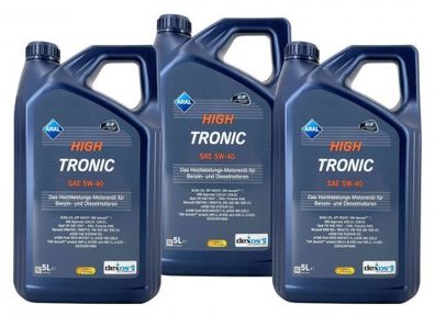 Aral HighTronic 5W-40 3x5 Liter