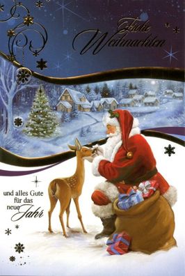 Weihnachtskarten Weihnachtsmann - 50 Stück - 6 Motive