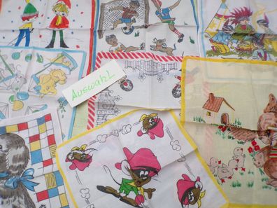 alte Stofftaschentuch Indianer Tiere Speedy Gonzales Warner bros uva -Auswahl