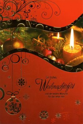 Weihnachtskarten Kerzen - 50 Stück - 6 Motive