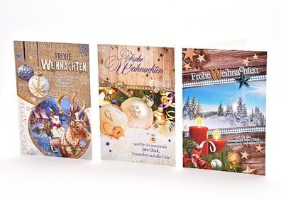 Weihnachtskarten - 50 Stück - 8 Motive
