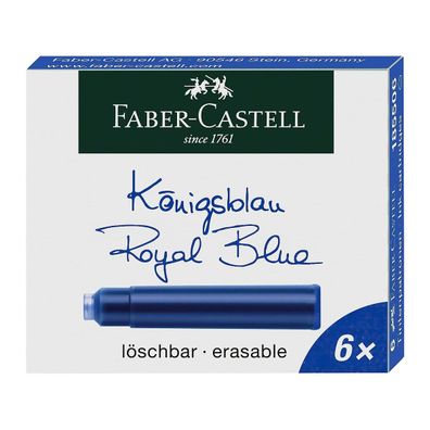 Faber-Castell 185506 - Tintenpatronen Standard 6 Stück Königsblau