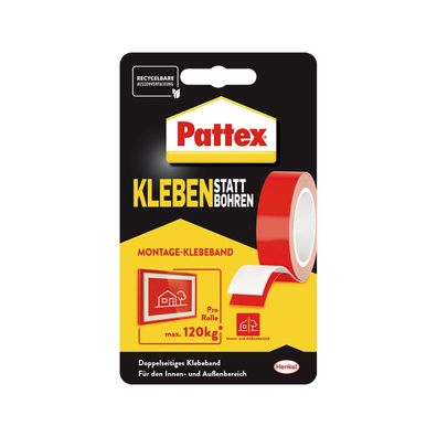 Pattex Kleben statt Bohren Klebeband extra starkes doppelseitiges Klebeband