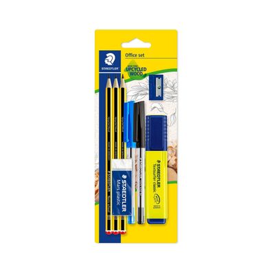 Staedtler Office Set 3 Bleistifte 2 Kugelschreiber 1 Marker 1 Radierer 1