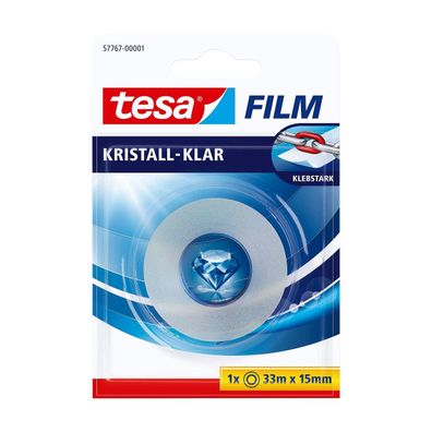 tesa tesafilm kristall-klar - Hochtransparentes alterungsbeständiges Klebeband
