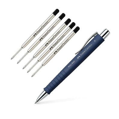 Faber Castell Kugelschreiber Grip 2011 M, Blau-Metallic