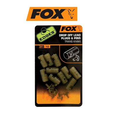 Fox Edges Drop-Off Lead Plug & Pins 10 Hülsen für Inline Bleie, Karpfen