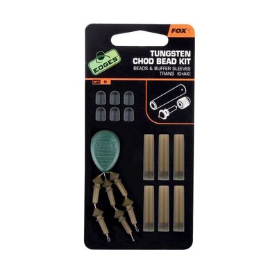 Fox Edges Tungsten Chod Bead Kit Trans Khaki