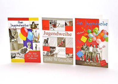 Jugendweihekarte - 50 Stück - 3 Motive