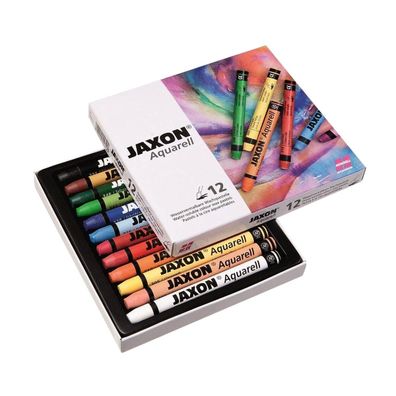 Honsell 49412 Jaxon Aquarell Wachspastellkreide 12er Set wasservermalbar