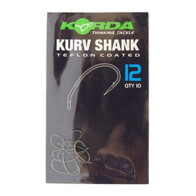 Korda Kurv Shank Karpfenhaken Größe 12 stabile Haken für Karpfenangeln