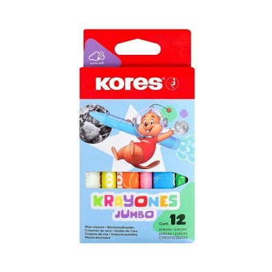 Kores Krayones Wachsmalstifte 12 Jumbo dreieckig ungiftig Kinderfreundlich