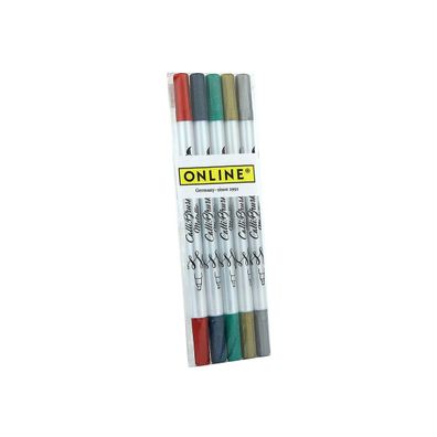 Online Brush-Pen Set Calli Brush 5er Set Metallic