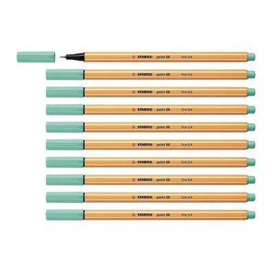 Stabilo Fineliner point 88 10er Set verschiedene Farben Eukalyptus 88-12