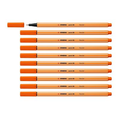 Stabilo Fineliner point 88 10er Set verschiedene Farben Gelbrot 88-47