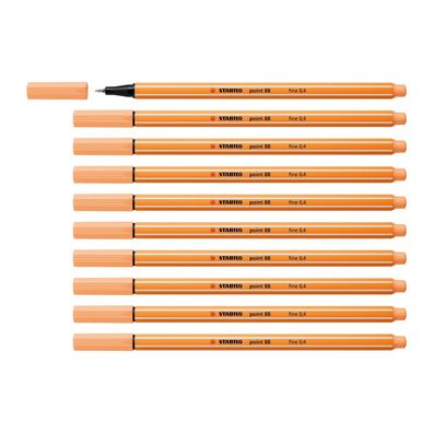 Stabilo Fineliner point 88 10er Set verschiedene Farben Hellorange 88-54