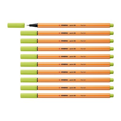 Stabilo Fineliner point 88 10er Set verschiedene Farben Limettengrün 88-33