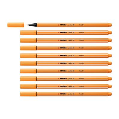 Stabilo Fineliner point 88 10er Set verschiedene Farben Papaya 88-31