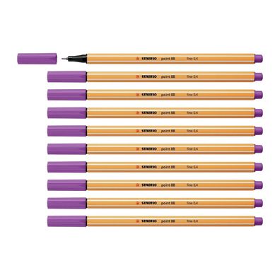 Stabilo Fineliner point 88 10er Set verschiedene Farben Pflaume 88-60