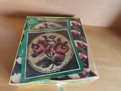 Knüpf-Kissen Knüpf-Packung Rosen ca. 40x40cm Jo-tex Mit Knüpfkagen
