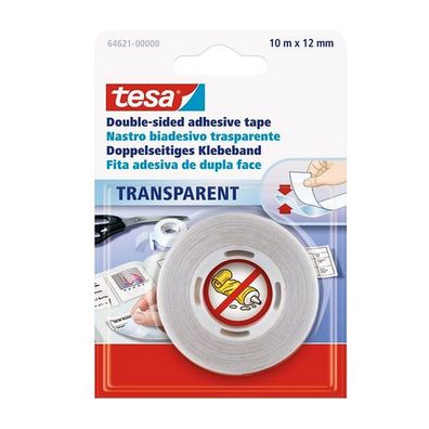 Tesa Doppelseitiges Klebeband 10m x 12mm handlich universell für Bastelarbeiten