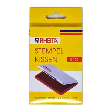 Rheita Stempelkissen Metall rot Größe 2 langlebig für Büro und Schule