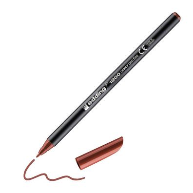Edding 1200 Colorpen metallic silber, Braun