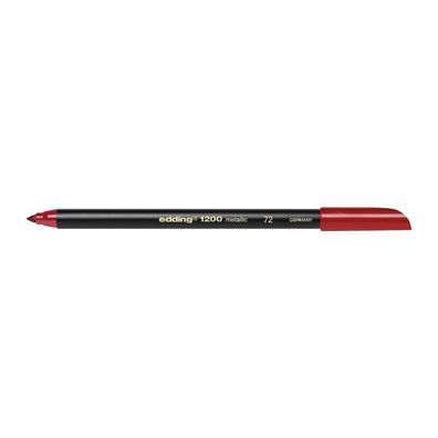Edding 1200 Colorpen metallic silber, Metallic Rot