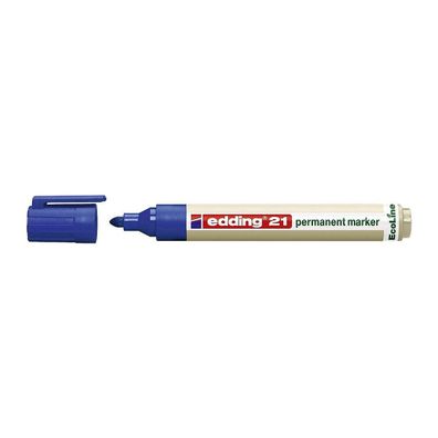 Edding 21 EcoLine Permanentmarker 1,5?3mm, Blau