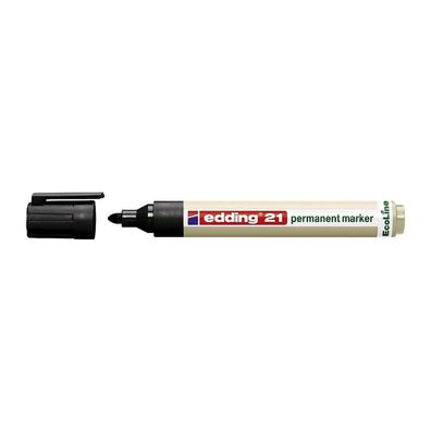 Edding 21 EcoLine Permanentmarker 1,5?3mm, Schwarz