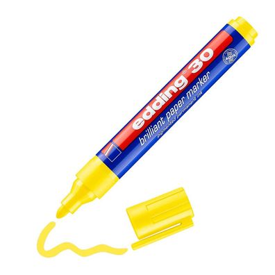 Edding 30 Brillant-Papiermarker, wasserfest, Gelb