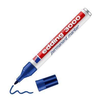 Edding 3000 Permanentmarker, universell, für Blau