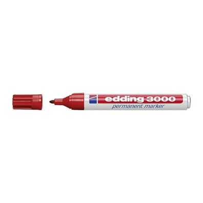 Edding 3000 Permanentmarker, universell, für Rot