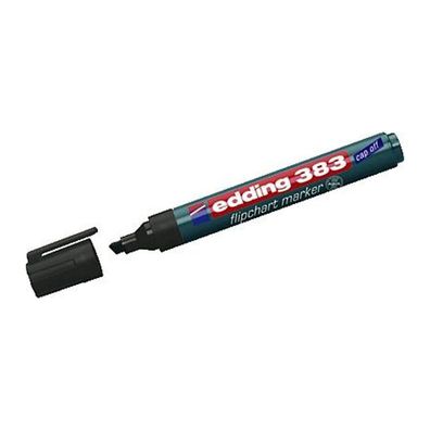 Edding 383 Flipchart-Marker, Keilspitze Schwarz