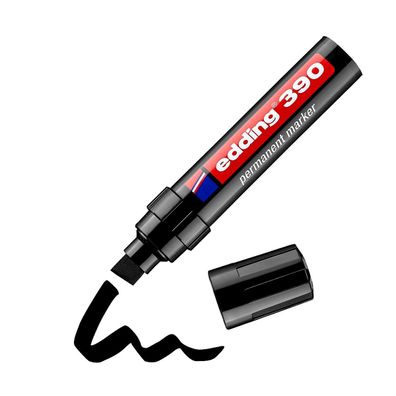 Edding 390 Permanentmarker, Keilspitze Schwarz