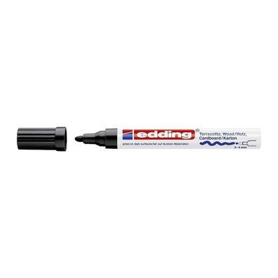 Edding 4000 Deco Marker, Rundspitze 2mm, Deko Schwarz
