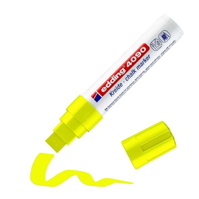 Edding 4090 Kreidemarker, Keilspitze 4?15mm, Neon Gelb