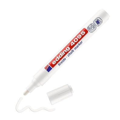 Edding 4095 Kreidemarker, abwischbar, für Weiss