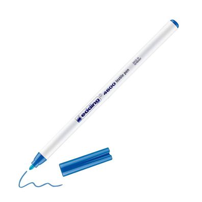 Edding 4600 Textilstift, Stoffmalstift, für Hell-Blau