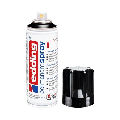 Edding 5200 Permanent Spray 200 ml, viele Tiefschwarz Glänzend