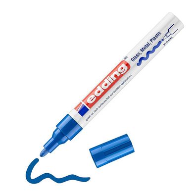 Edding 750 Lackmarker, mittlere Spitze 2?4 Blau
